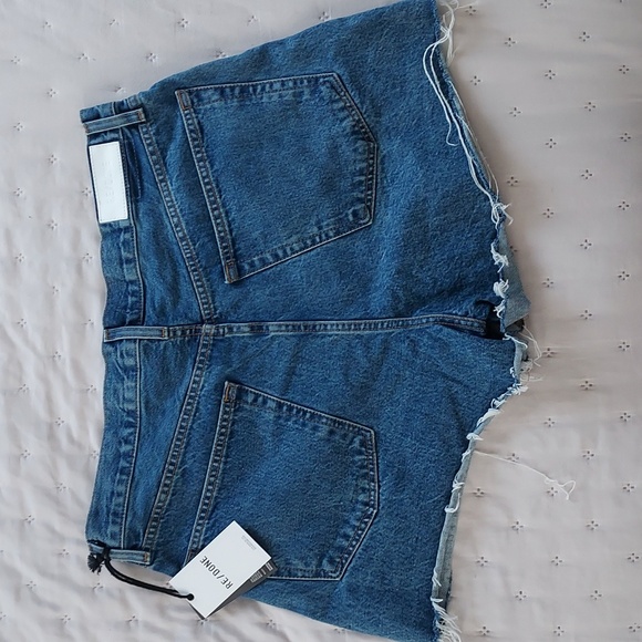 Re/Done Originals 90's Low Slung Short en Bleu Mere Sz 31 NWT - Picture 3 of 16